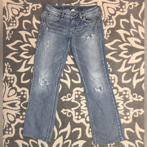 “Lola 17” Size W31/L33 Silver Denim Jeans